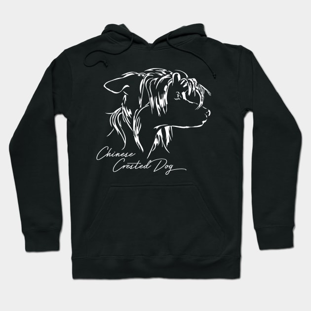 Proud Chinese Crested dog portrait Hoodie by wilsigns